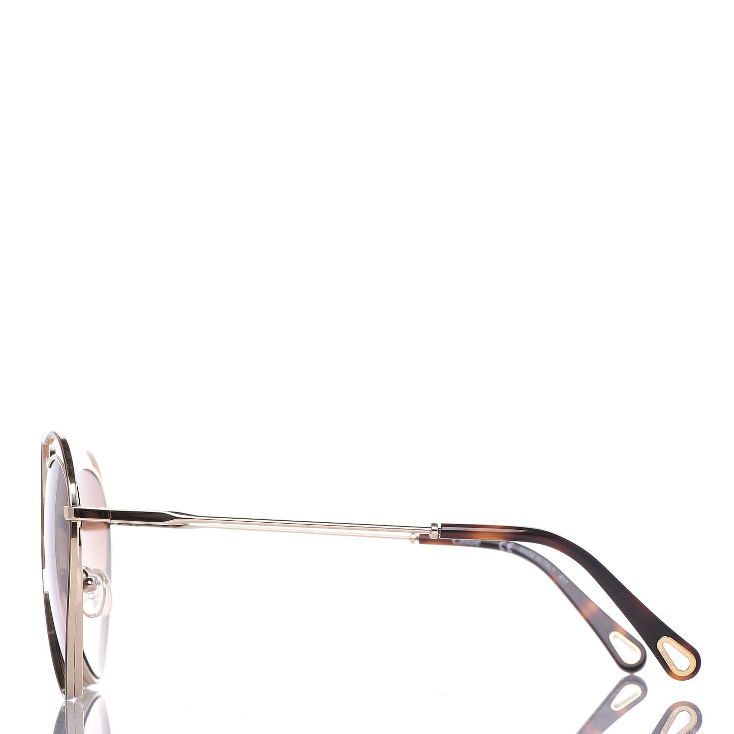 Metal Poppy Love Heart Sunglasses CE131S Gold Brown