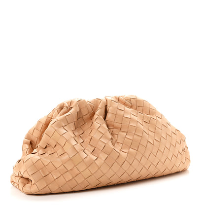 Bottega Veneta Nappa Maxi Intrecciato The Pouch Oversized Clutch Almond 3 of 10
