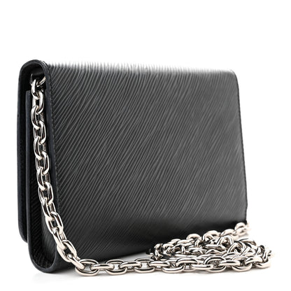 Louis Vuitton Epi Twist Chain Wallet Black 3 of 11
