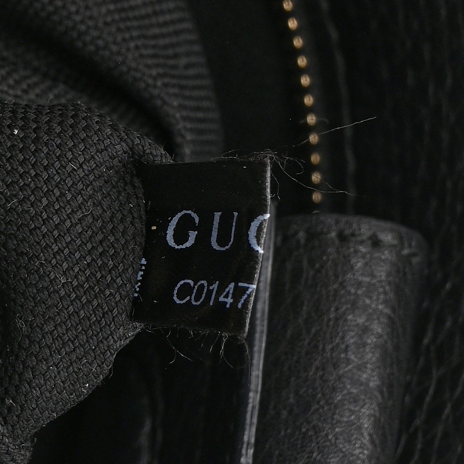 Gucci Pebbled Calfskin Medium Bamboo Shopper Tote Black 10 of 13