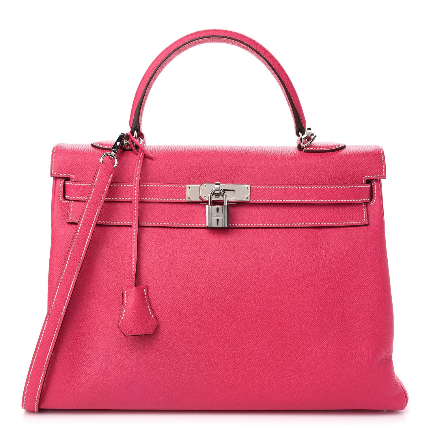 Hermes Epsom Candy Kelly Retourne 35 Rose Tyrien Rubis 1 of 12