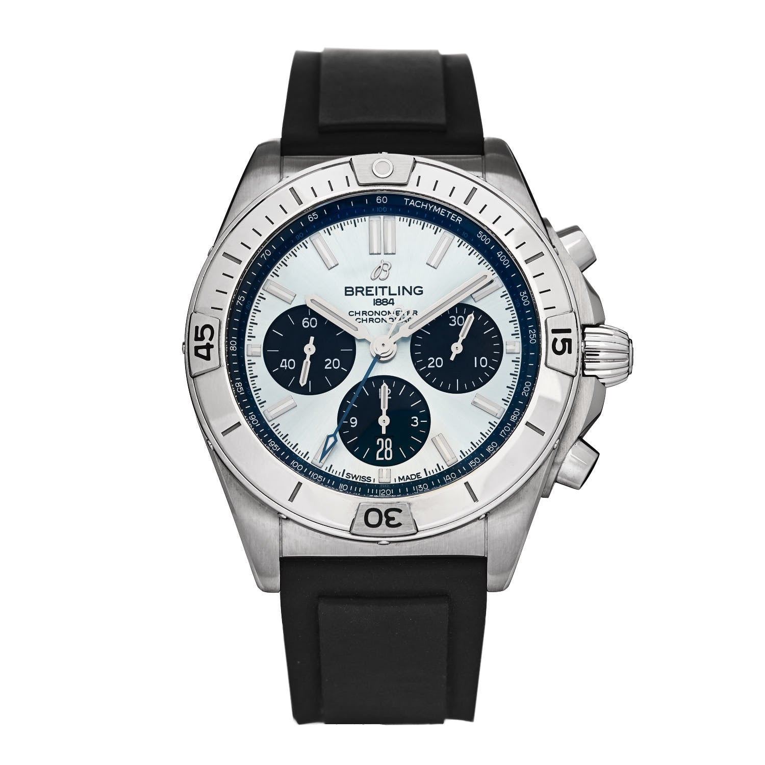 Breitling Stainless Steel Rubber 42mm Chronomat Automatic Watch Ice Blue PB013410 1 of 5