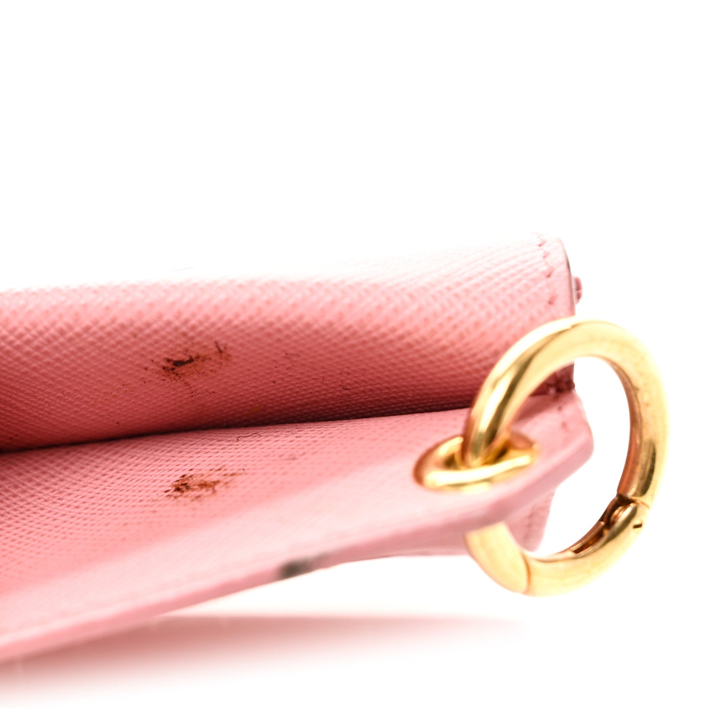 Saffiano Key Ring Card Holder Wallet Petalo