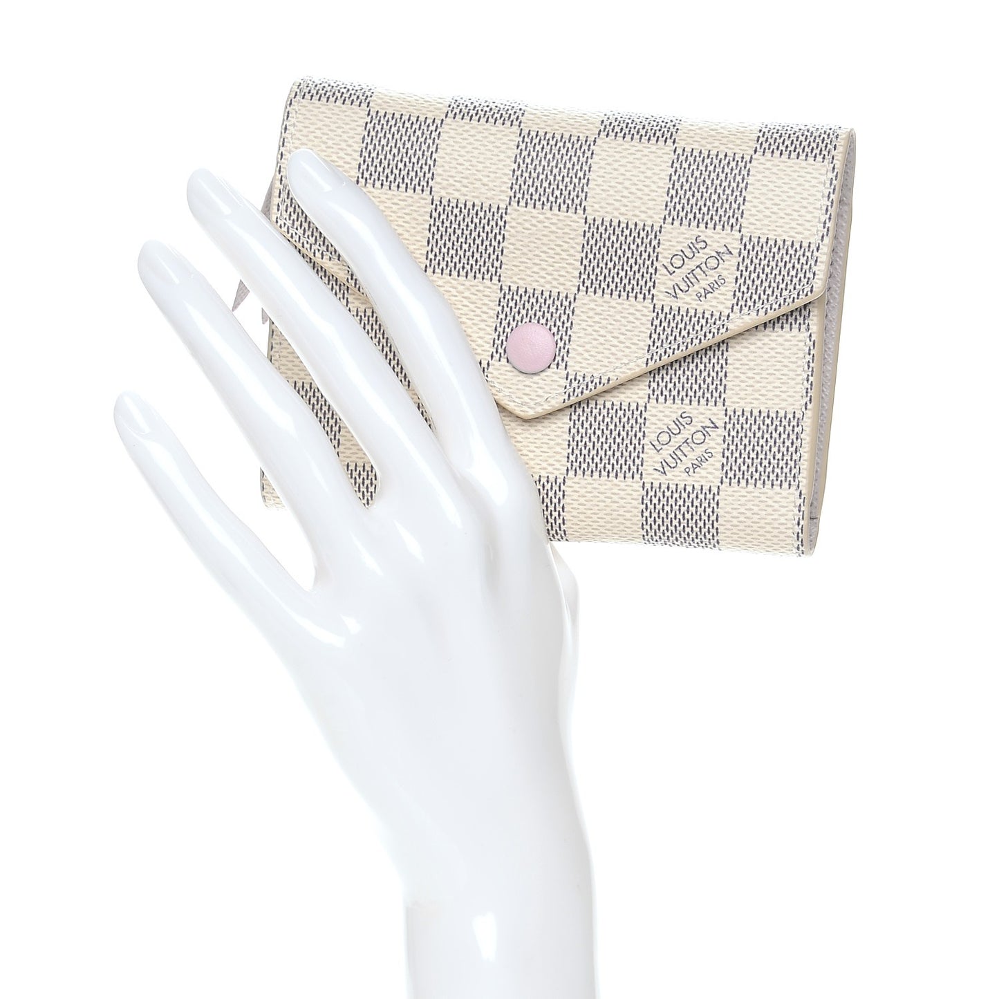 Damier Azur Victorine Wallet Rose Ballerine