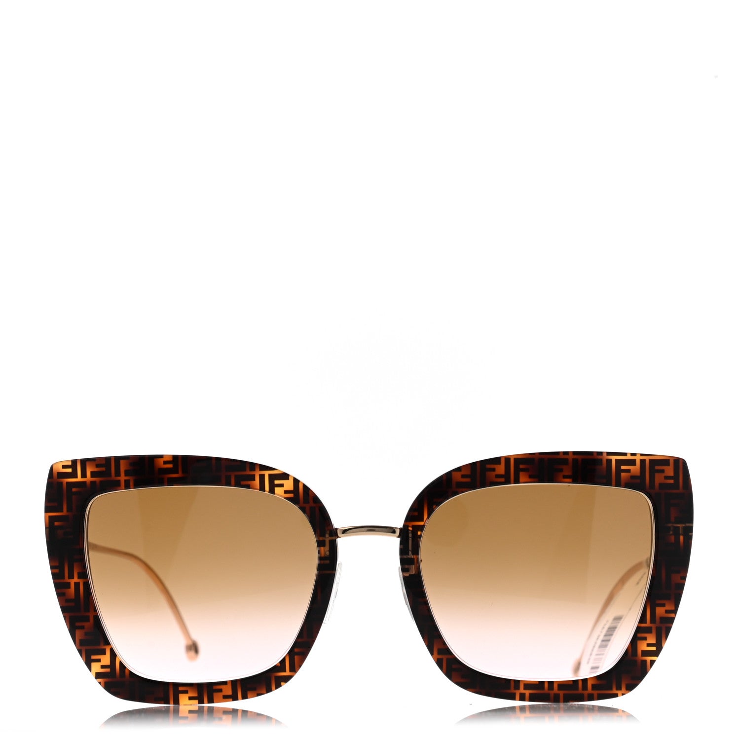 Fendi Acetate Metal F is Fendi FF Square Cat Eye Sunglasses FF 0424/F/S Havana 2 of 7