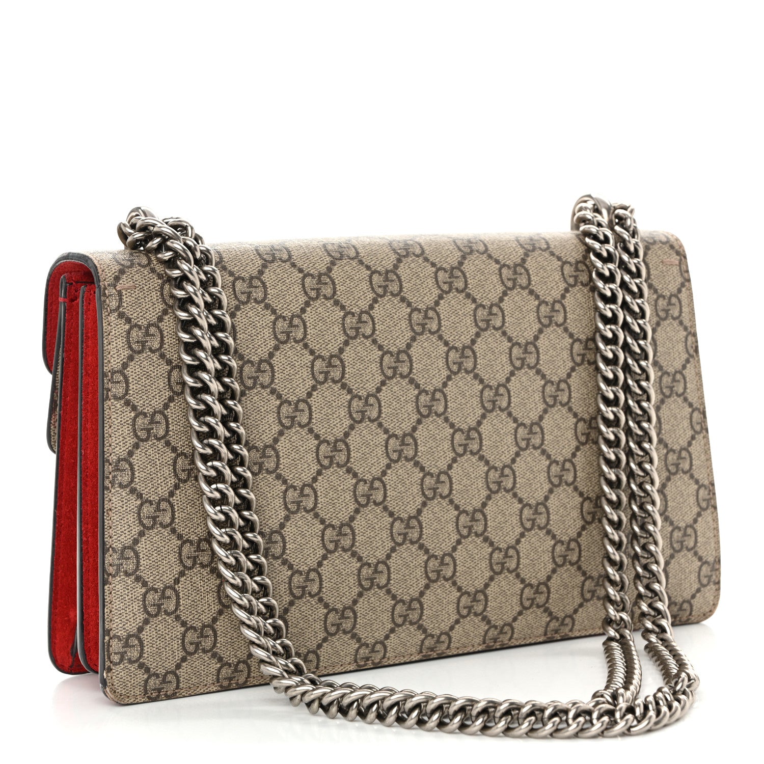 Gucci GG Supreme Monogram Small Dionysus Shoulder Bag Red 3 of 16