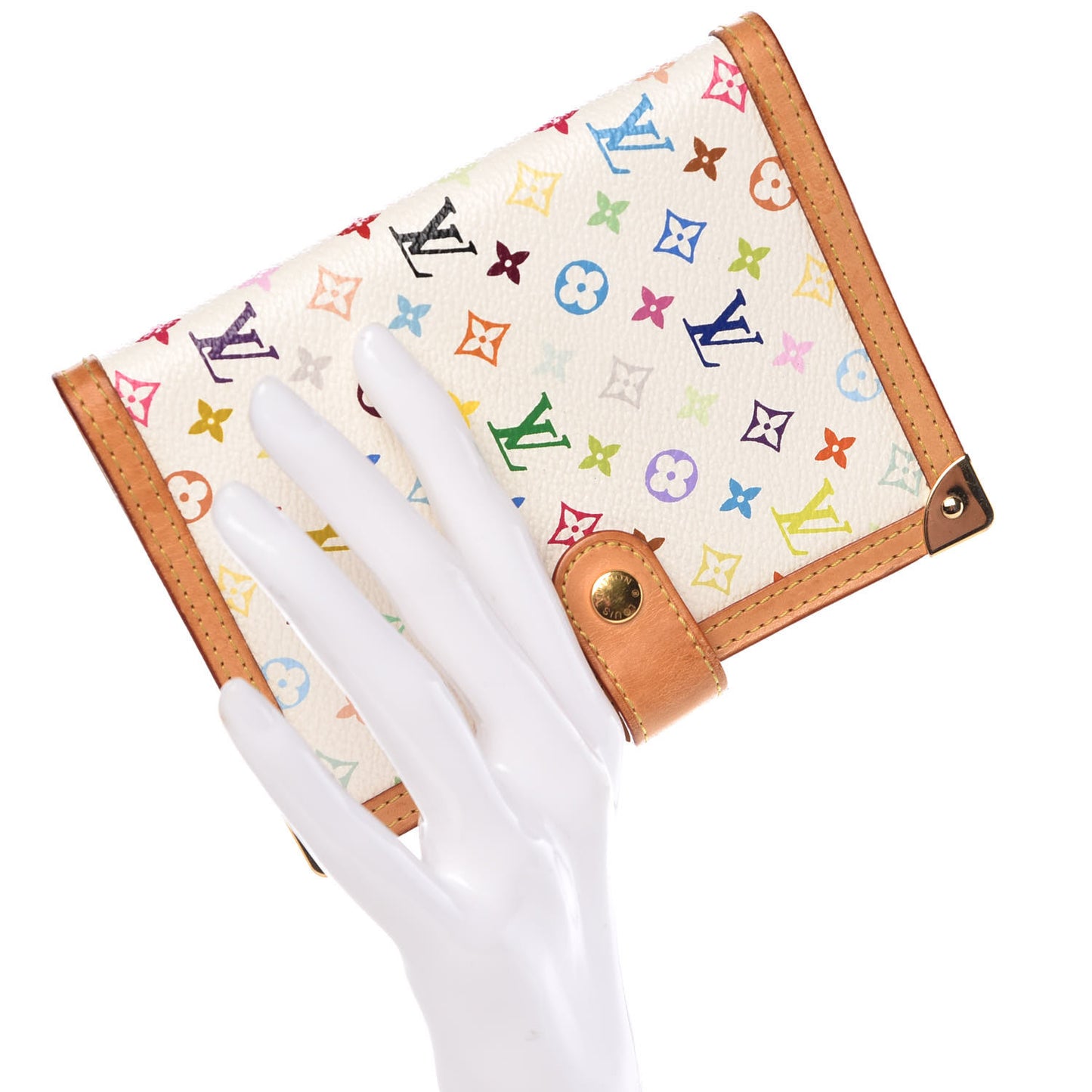 Monogram Multicolor Small Ring Agenda Cover White