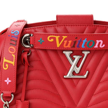 Louis Vuitton Calfskin New Wave Chain Tote Ecarlate 6 of 8