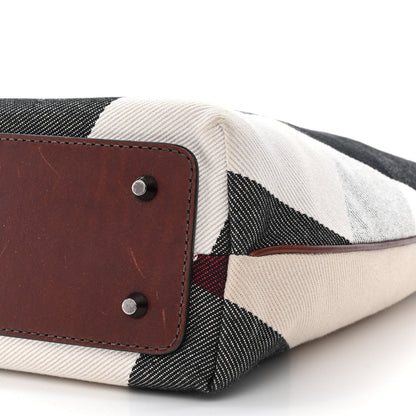 Burberry Canvas Mega Check Print Tote Beige 11 of 13