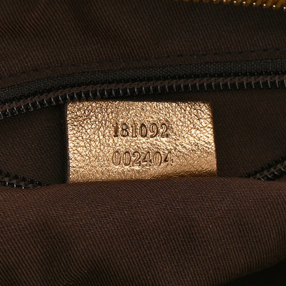 Gucci Monogram Web Medium Half Moon Hobo Gold Pink 7 of 10