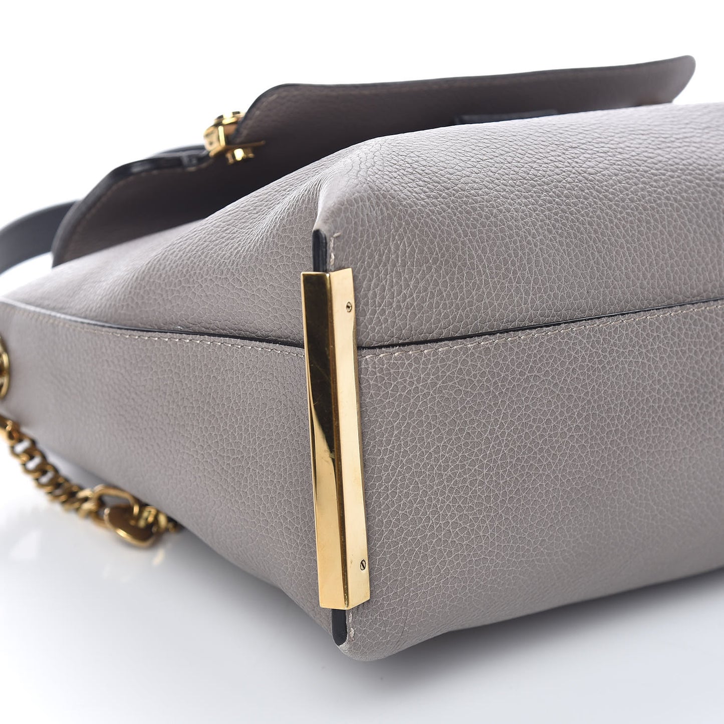 Calfskin Medium Clare Top Handle Bag Motty Grey