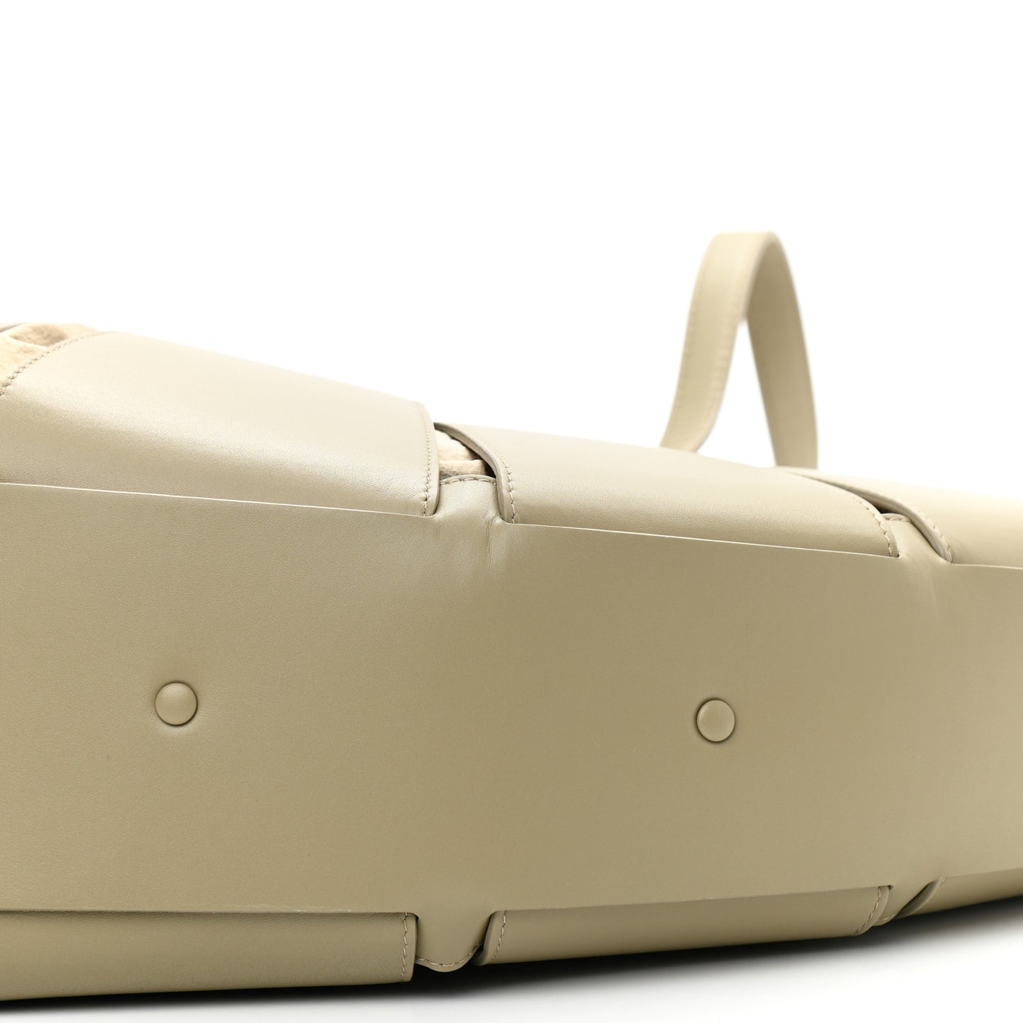 French Calfskin Large Shell Bag Taupe