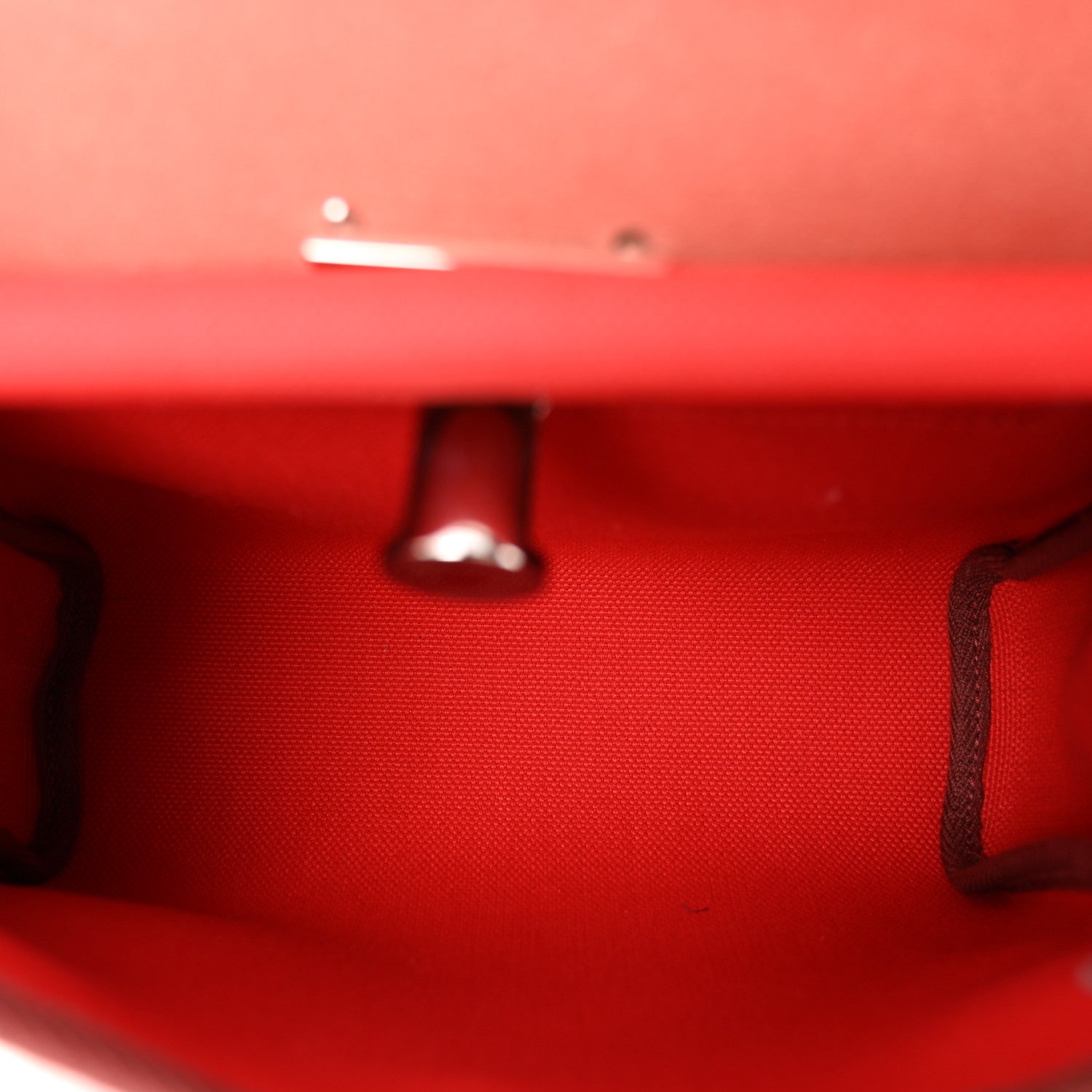 Hermes Military Toile Vache Hunter Herbag Zip Retourne 20 Rouge Piment Rouge H 9 of 19