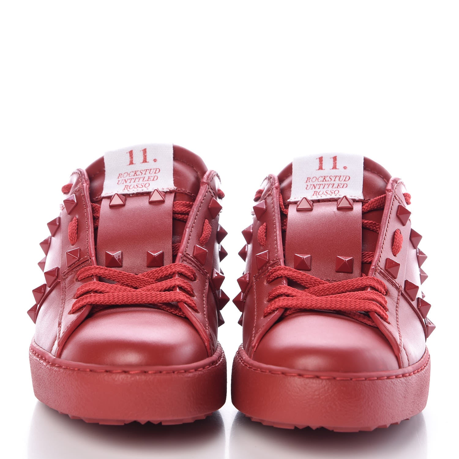 Valentino Garavani Calfskin Rockstud Untitled Open Sneakers 36 Rosso Valentino 2 of 9