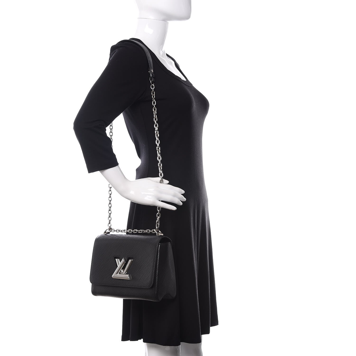 Louis Vuitton Epi Twist Shoulder Bag MM Black 2 of 11