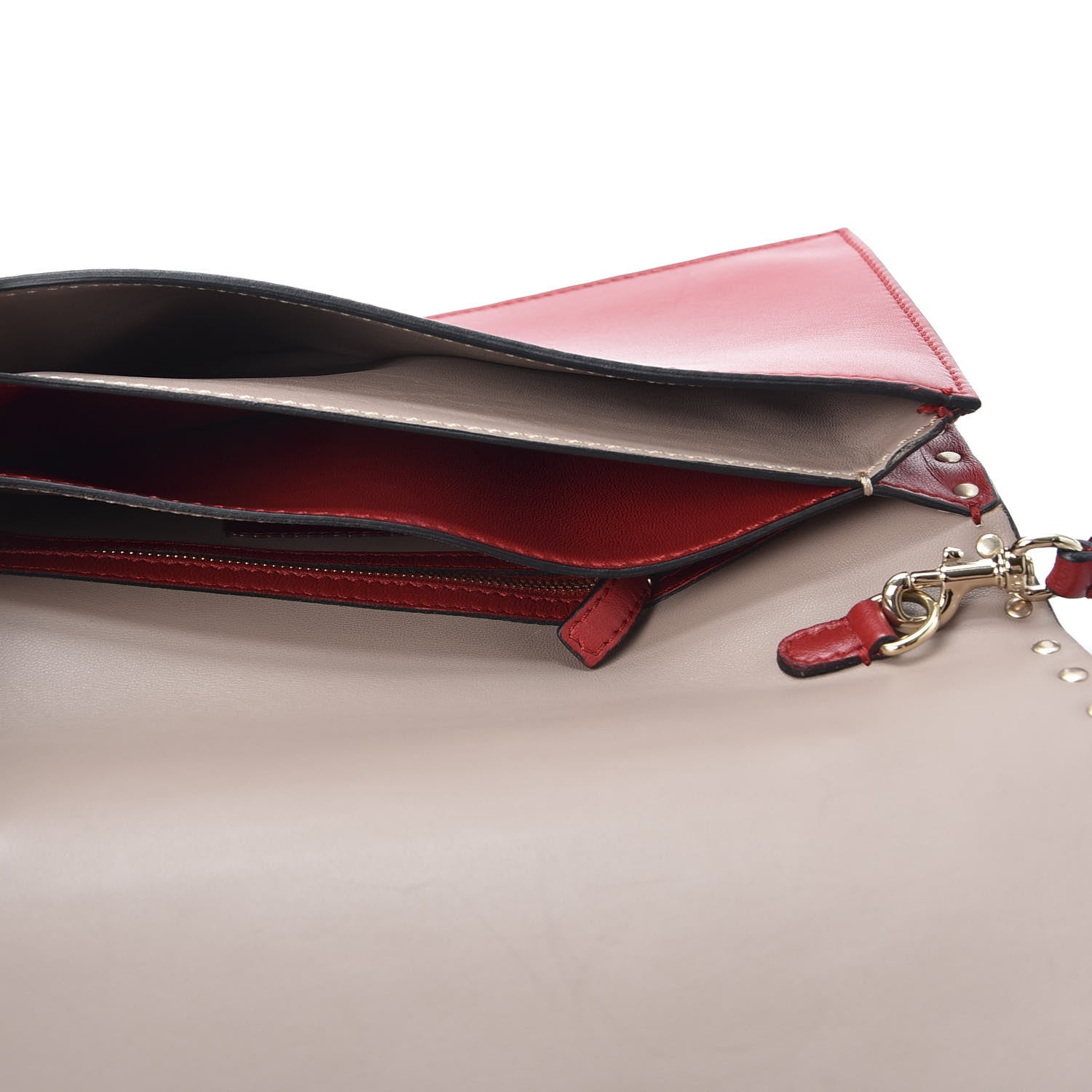 Valentino Garavani Nappa Rockstud Wristlet Clutch Rosso Valentino 4 of 8