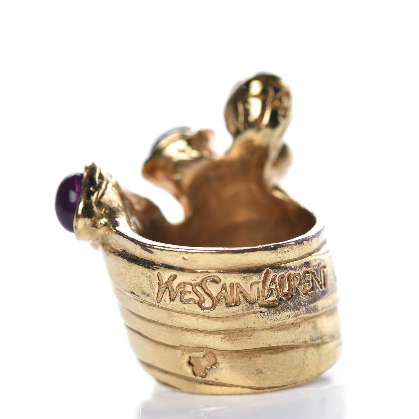Arty Dots Ring 4 Gold Plum