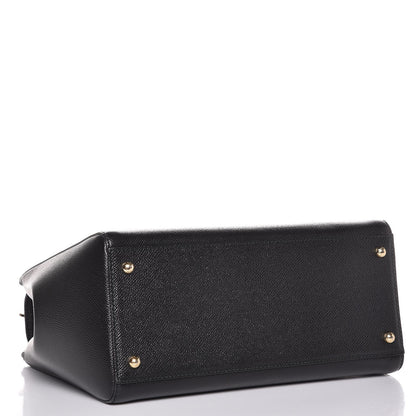 Dolce & Gabbana Dauphine Medium Sicily Top Handle Satchel Black 4 of 10