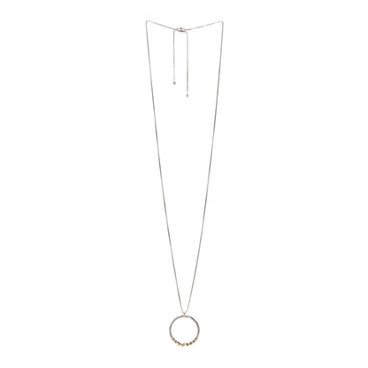 David Yurman Sterling Silver 18K Yellow Gold Diamond Helena Necklace 3 of 4