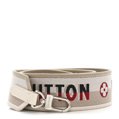Louis Vuitton Jacquard Speedy Bandouliere 20 Shoulder Strap Beige White 1 of 3