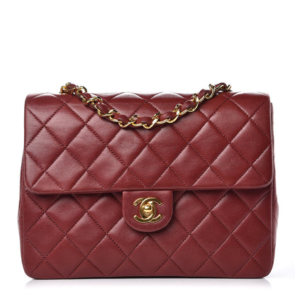 Chanel Lambskin Quilted Mini Square Flap Bordeaux 1 of 16