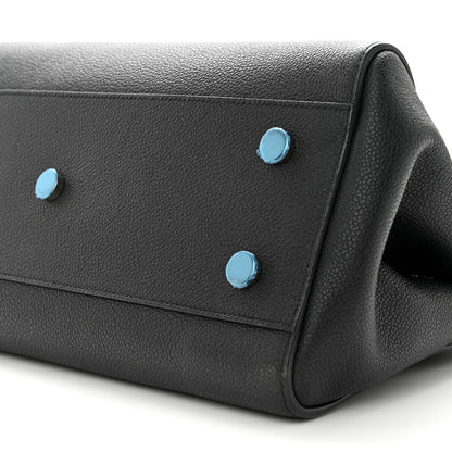 Saint Laurent Grained Calfskin Small Cabas Rive Gauche Black 9 of 10