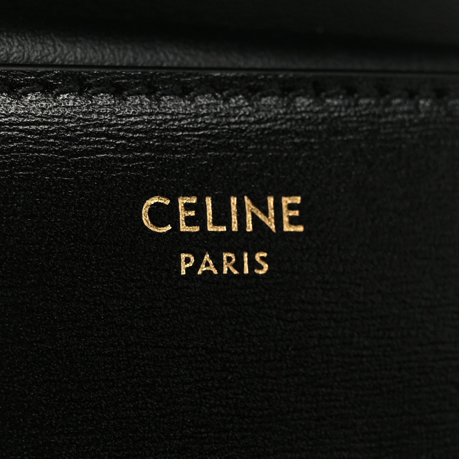 Celine Shiny Smooth Lambskin Small Triomphe Wallet Black 9 of 10