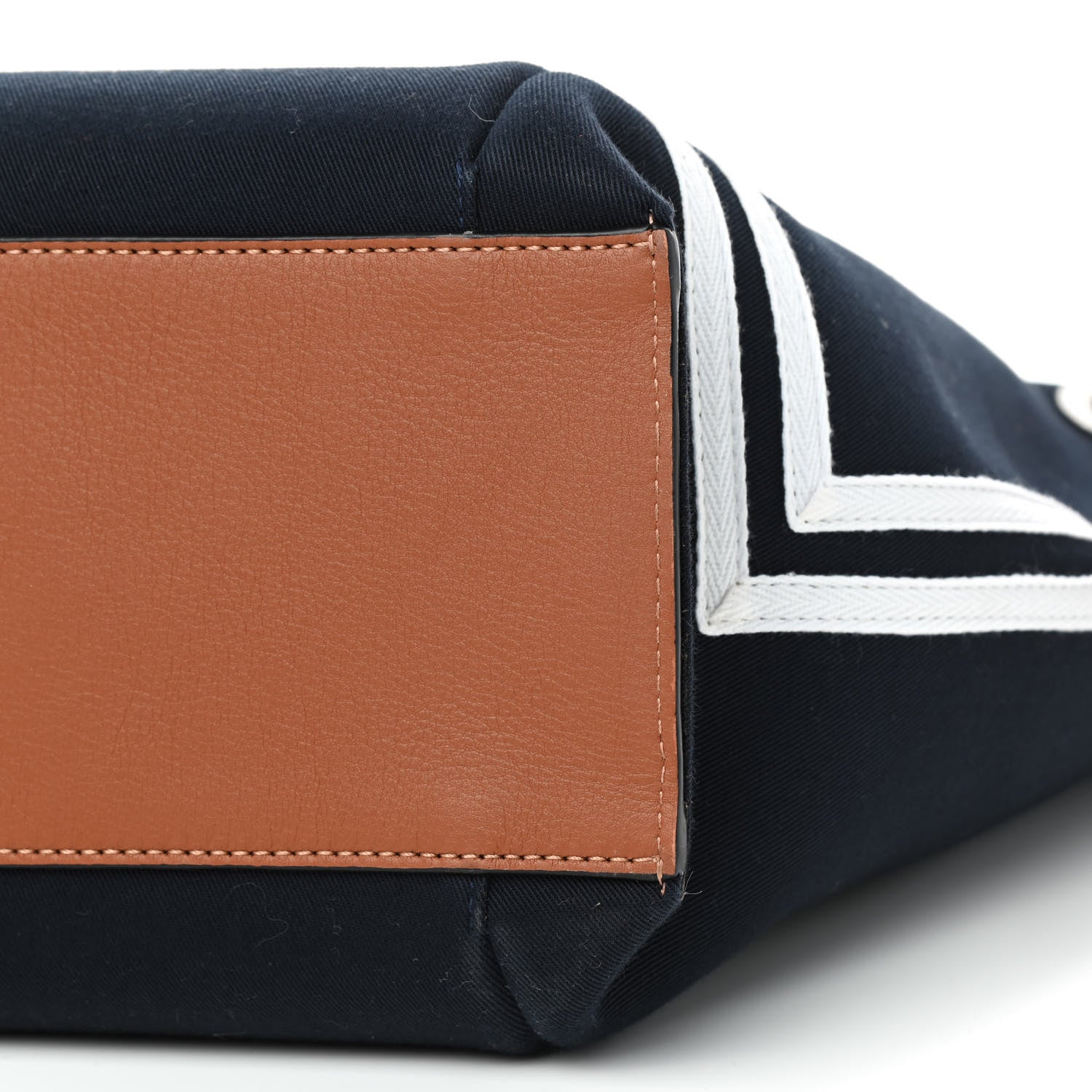 Loewe Canvas Calfskin Flamenco Knot Tote Deep Blue Soft White 7 of 8