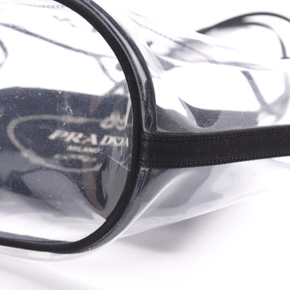 Prada Plexiglass Calfskin Small Shopper Tote Black 11 of 11