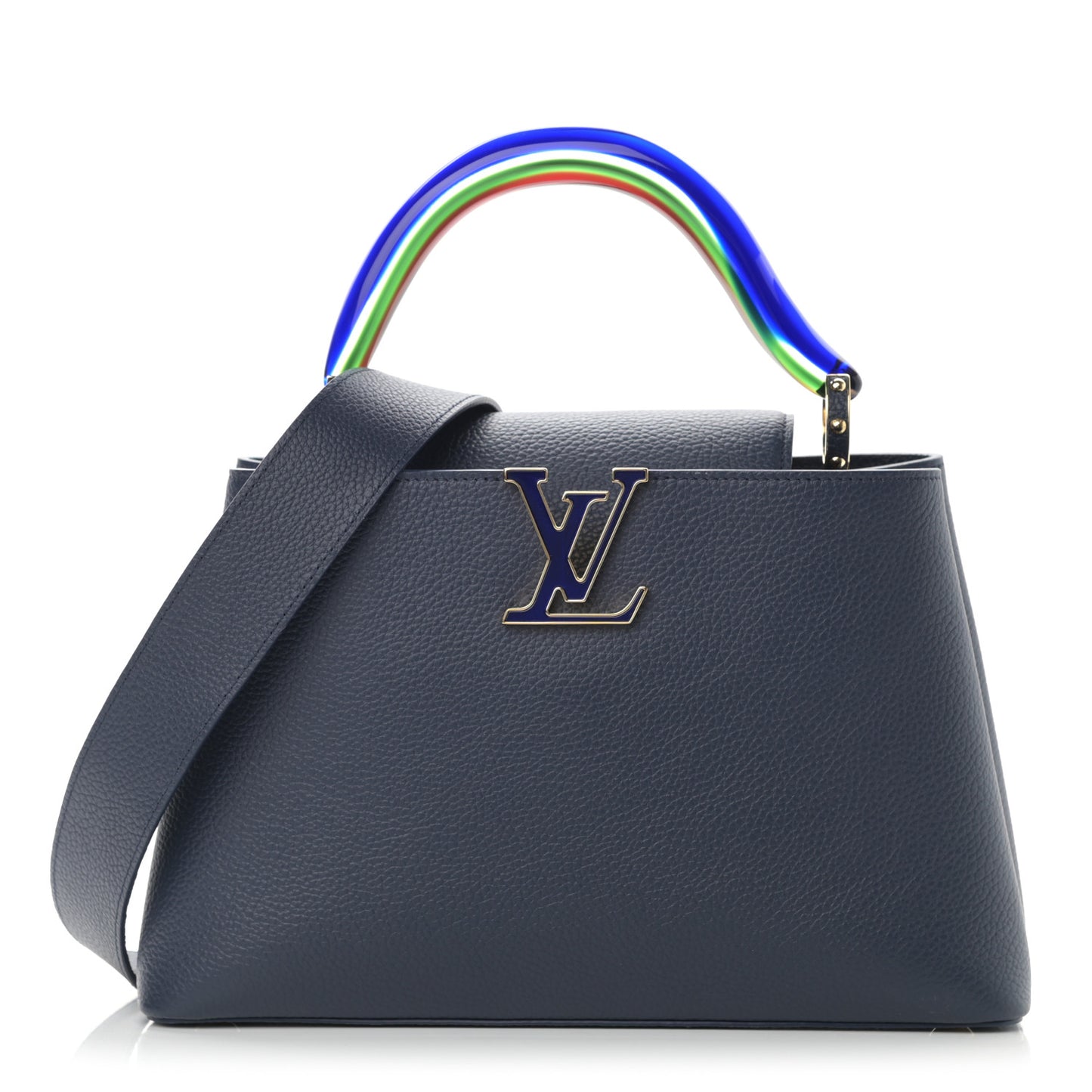 Taurillon Resin Capucines Murano MM Midnight Blue