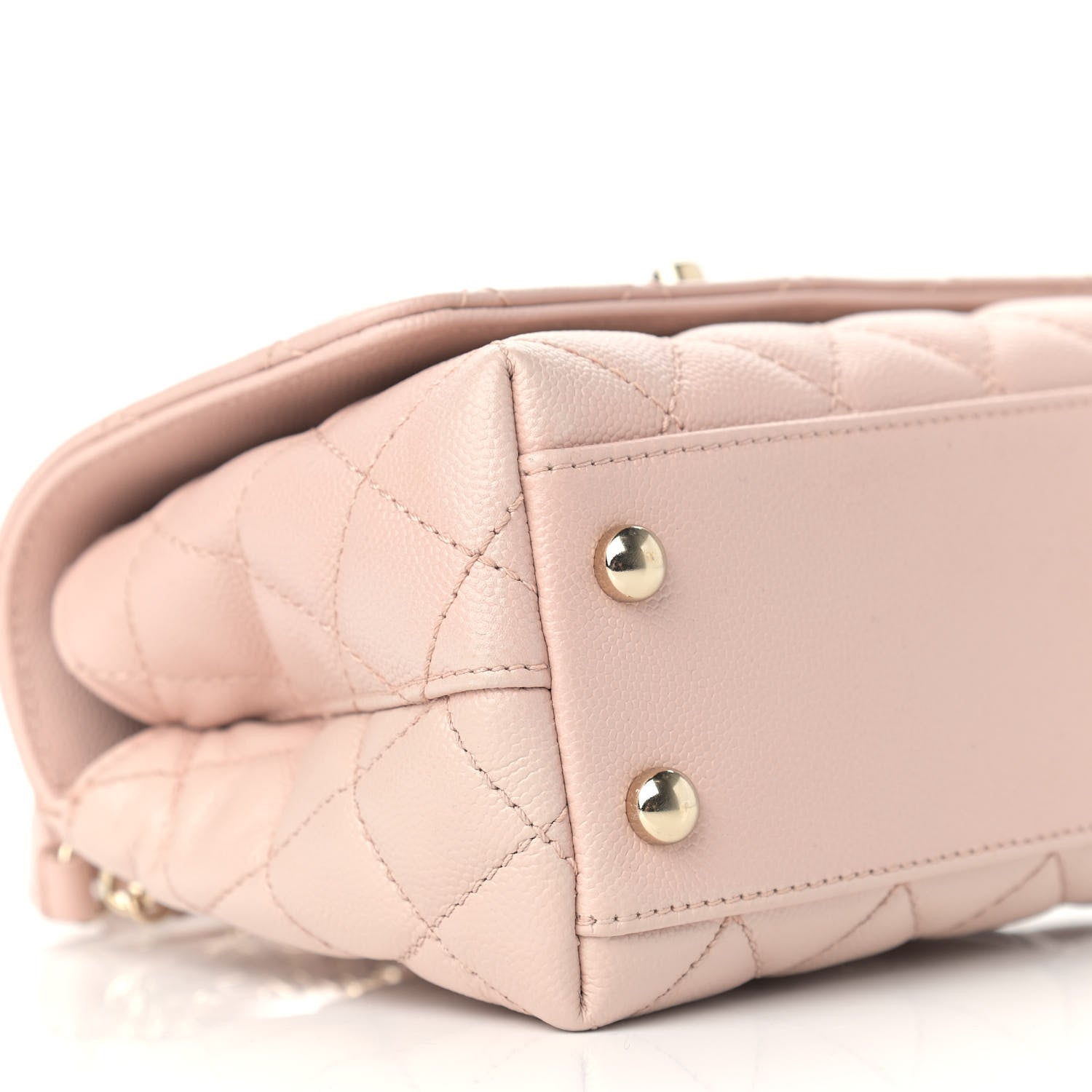 Chanel Caviar Quilted Extra Mini Coco Handle Flap Light Pink 7 of 8