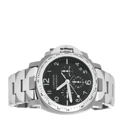 Panerai Stainless Steel 44mm Luminor Chronograph Automatic Watch Black PAM00072 2 of 5