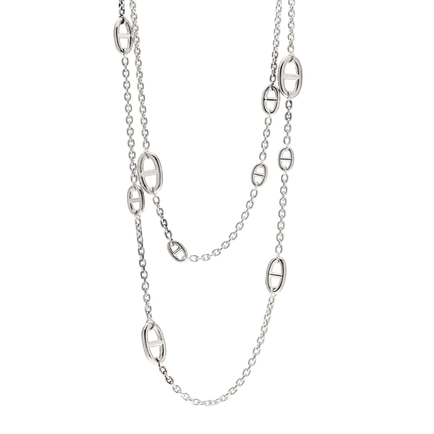 Hermes Sterling Silver Farandole Necklace 120 1 of 6