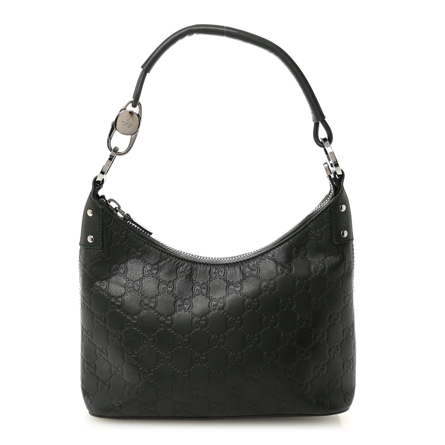 Gucci Guccissima Small Hobo Dark Green 1 of 10
