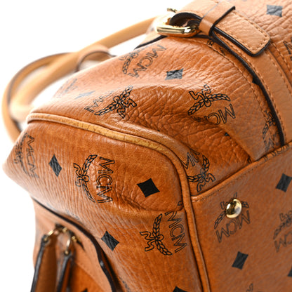 MCM Visetos Boston Bag Cognac 10 of 12