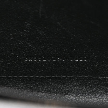 Saint Laurent Grain De Poudre Mixed Matelasse Triquilt Monogram Chain Wallet Black 6 of 10