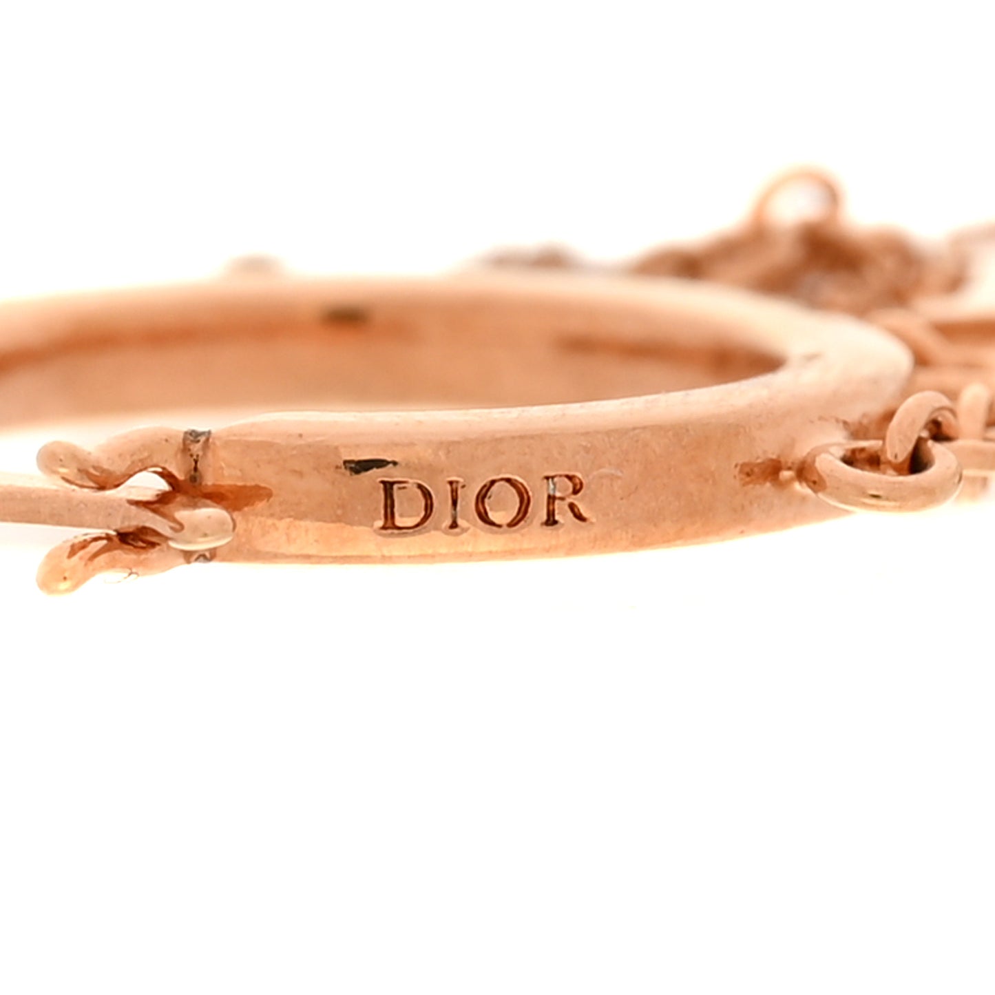 Crystal Dio(r)evolution Hoop Earrings Rose Gold