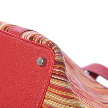 Hermes Taurillon Clemence Vibrato Picotin 18 PM Rouge Casaque 12 of 13