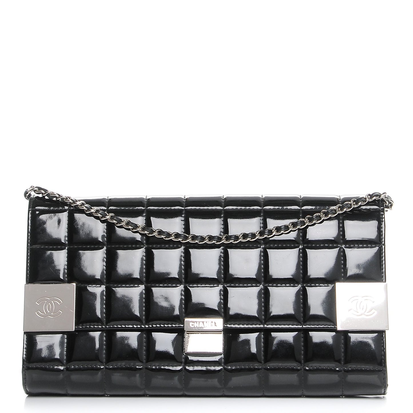 Patent Chocolate Bar Flap Black
