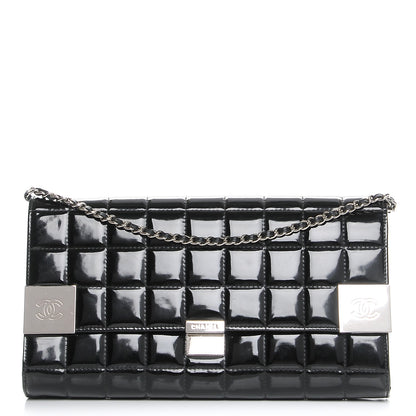 Chanel Patent Chocolate Bar Flap Black 1 of 9