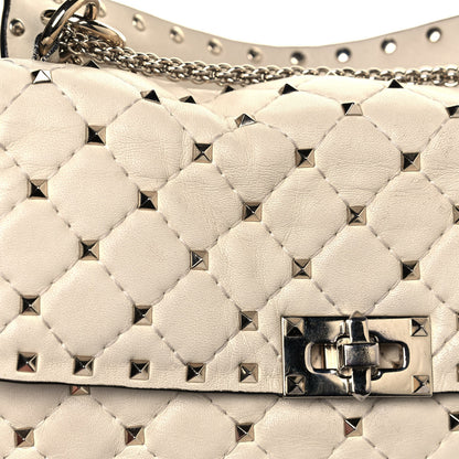 Valentino Garavani Nappa Medium Rockstud Spike Shoulder Bag Light Ivory 21 of 21