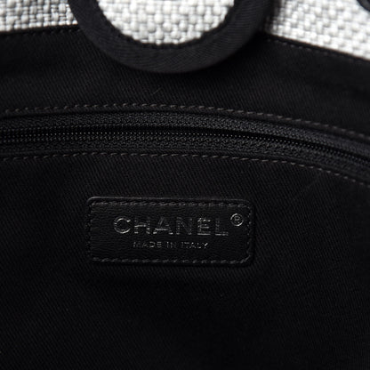 Chanel Woven Straw Raffia Small Deauville Tote Grey 8 of 10