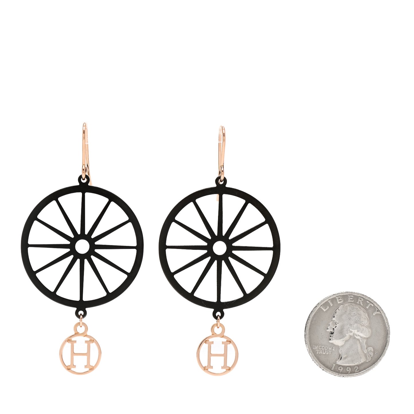 Sterling Silver 18K Rose Gold Crazy Caleche Earrings