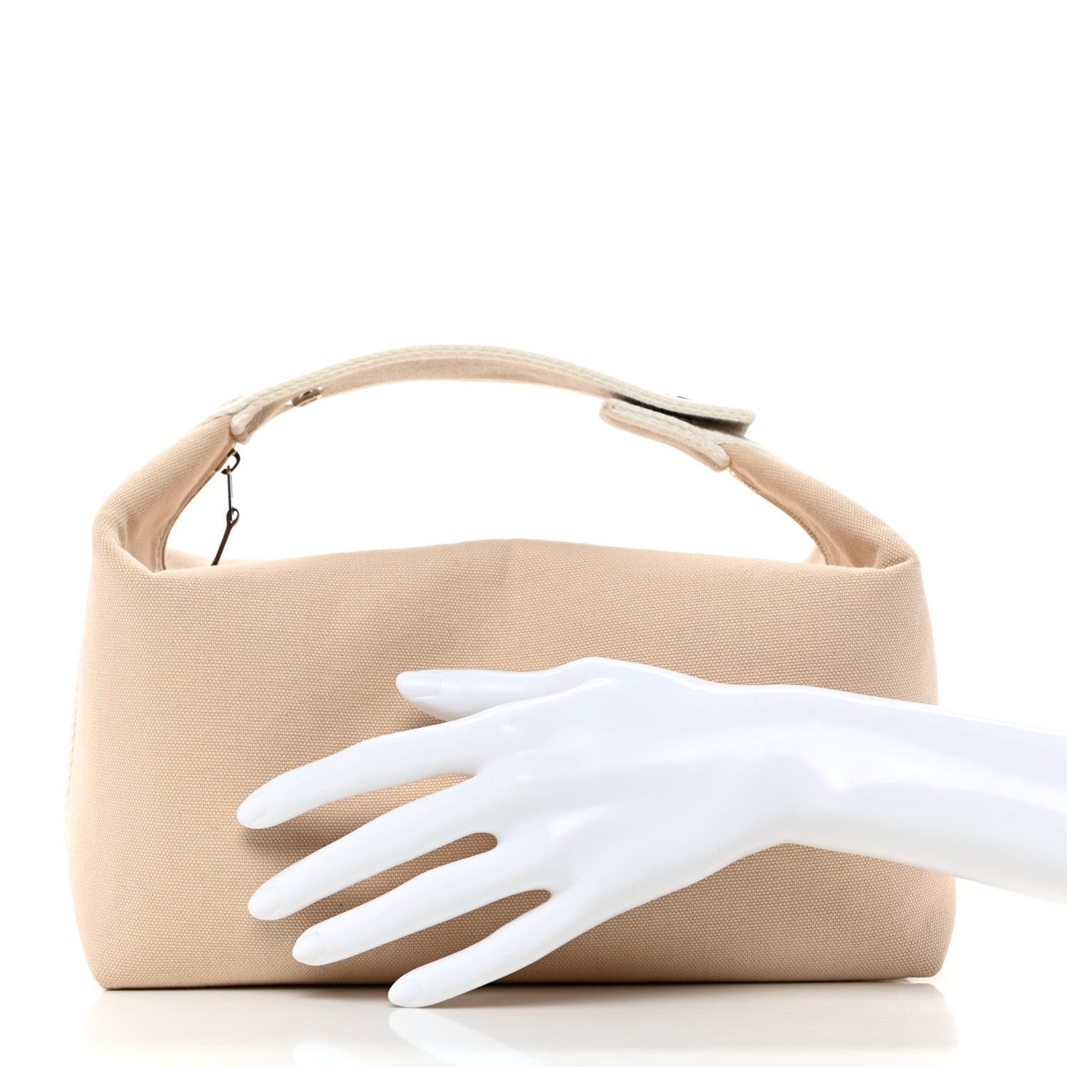 Hermes Canvas Large Bride-A-Brac Pouch Natural 2 of 10