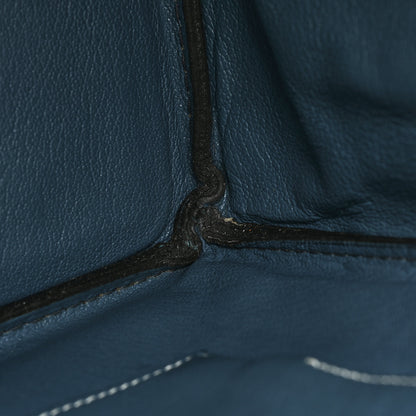 Hermes Evercalf Vibrato Birkin 35 Bleu Thalassa 10 of 18