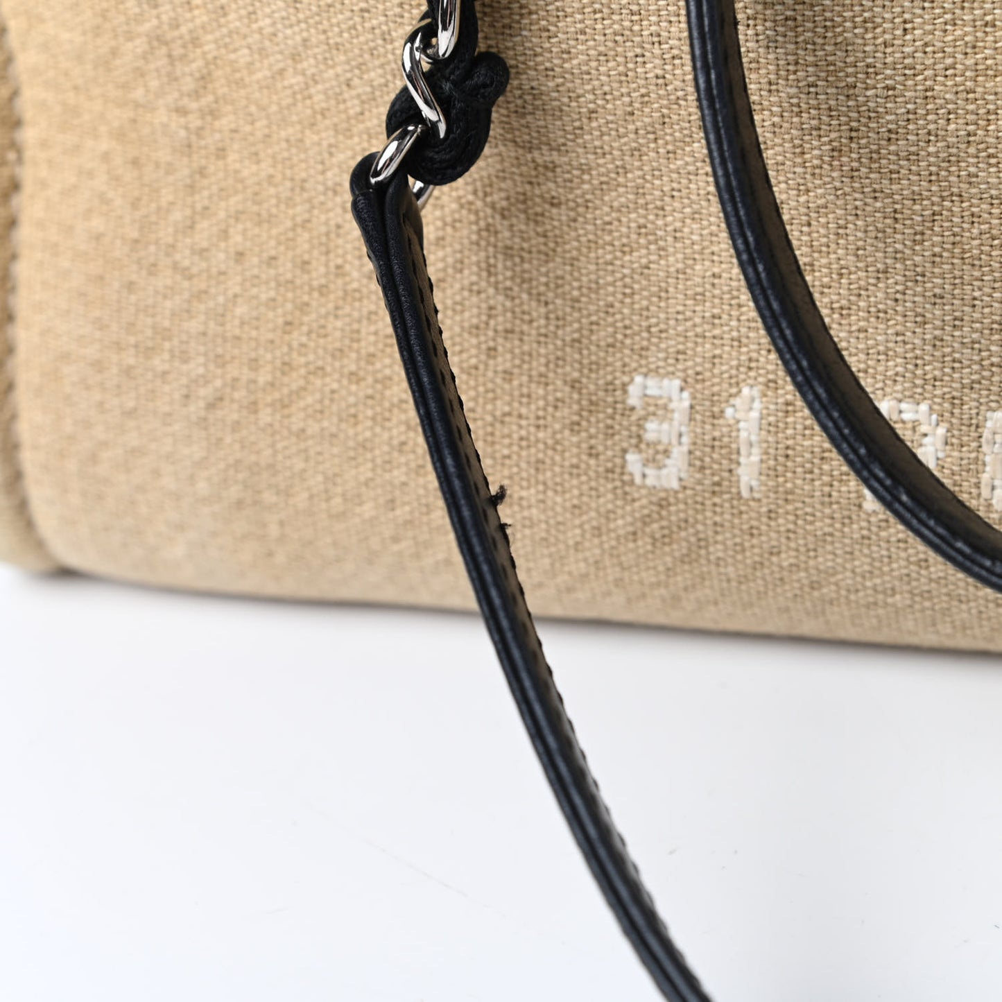 Canvas Small Deauville Tote Beige Black