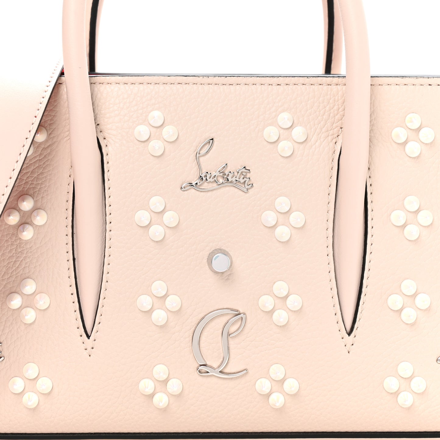 Calfskin Spikes Loubinthesky Paloma Baguette Leche