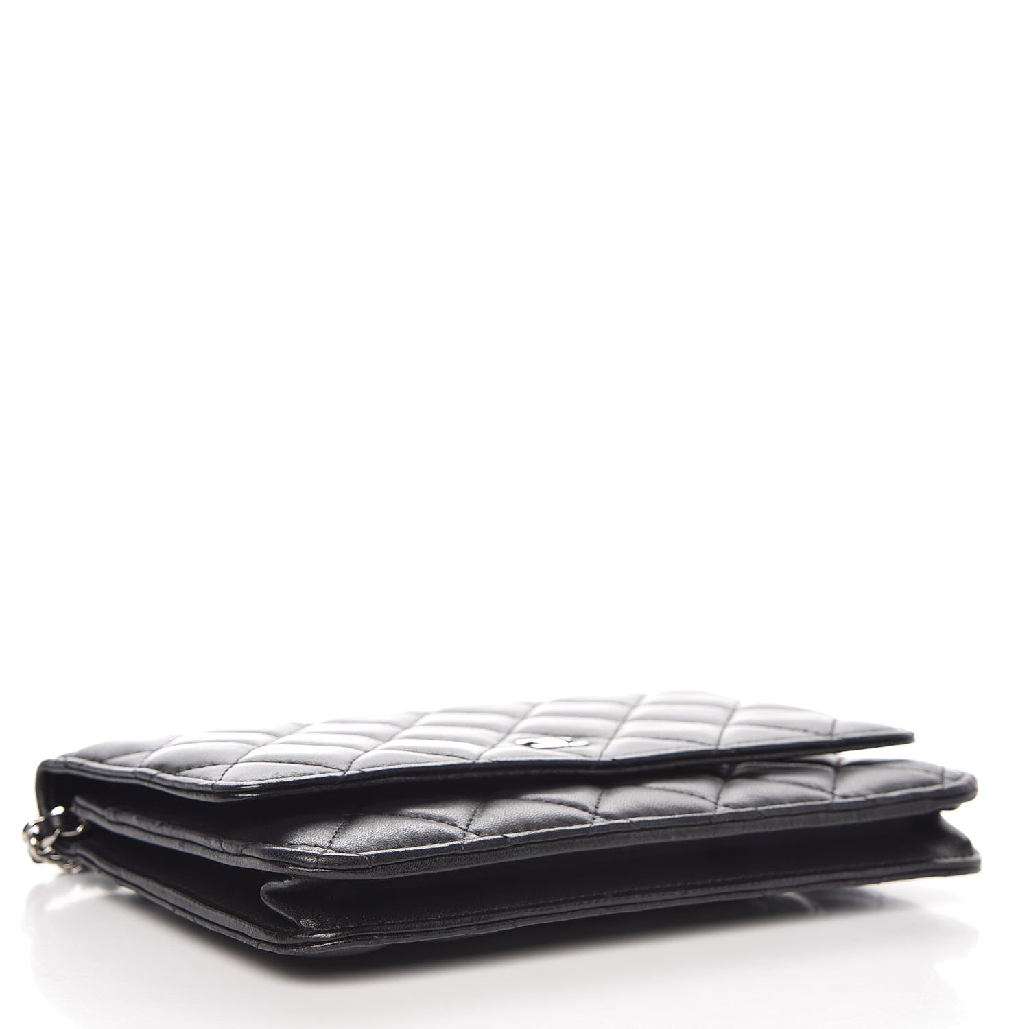 Chanel Lambskin Quilted Wallet On Chain WOC Black 4 of 12