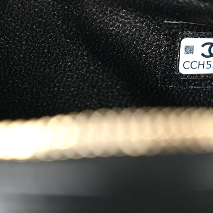 Chanel Shearling Quilted Barrel Clutch With Chain Black 7 of 10