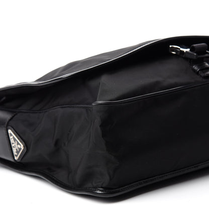 Prada Tessuto Nylon Saffiano Messenger Bag Black 6 of 9